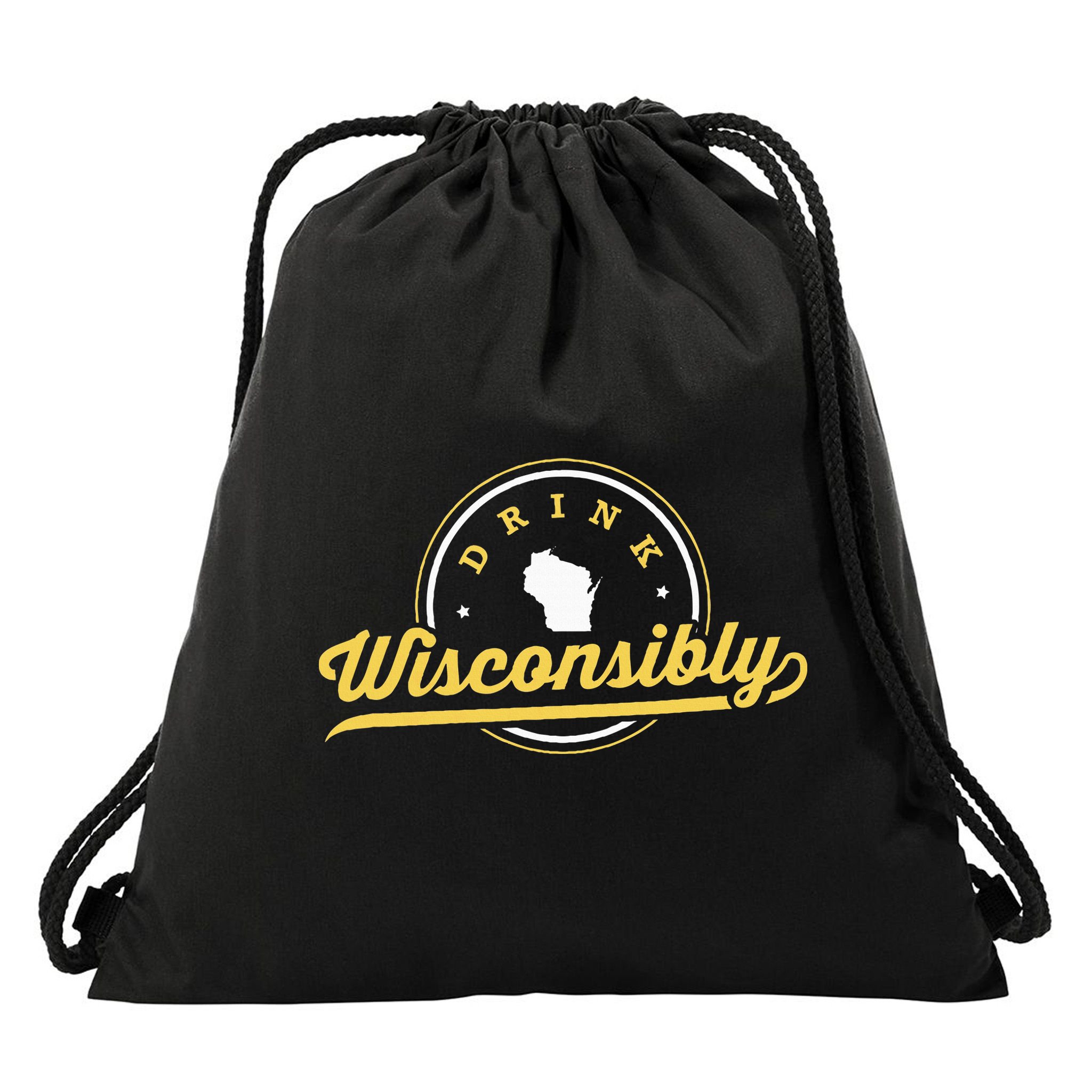 Wisconsin Drinking Alcoholic Wisconsinites Funny Beer Lover Drawstring Bag