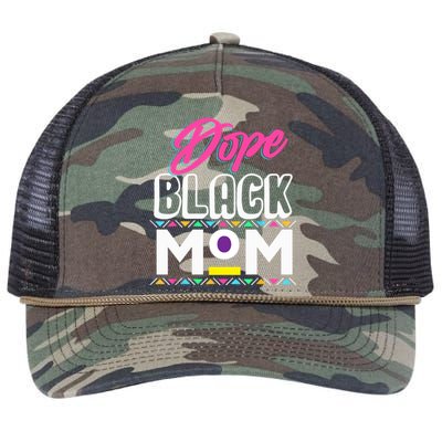 Wo Dope Black Mom History Dope Black Mother Gift Retro Rope Trucker Hat Cap