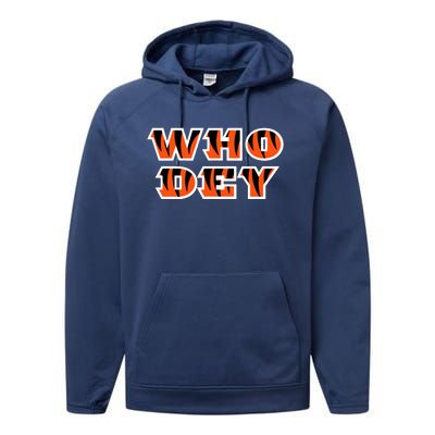 Who Dey Bengals Sports Performance Fleece Hoodie