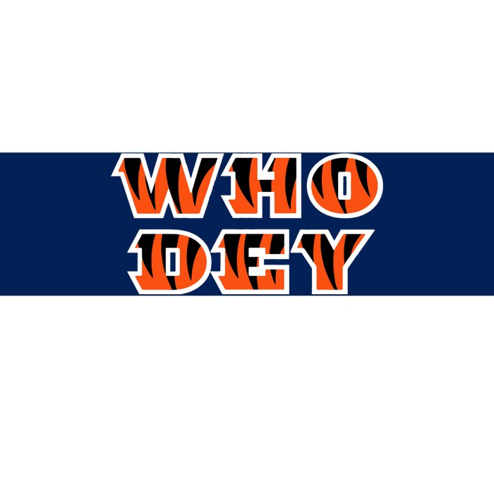 Who Dey Bengals Sports Bumper Sticker