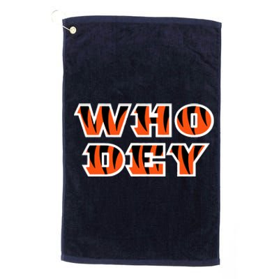 Who Dey Bengals Sports Platinum Collection Golf Towel