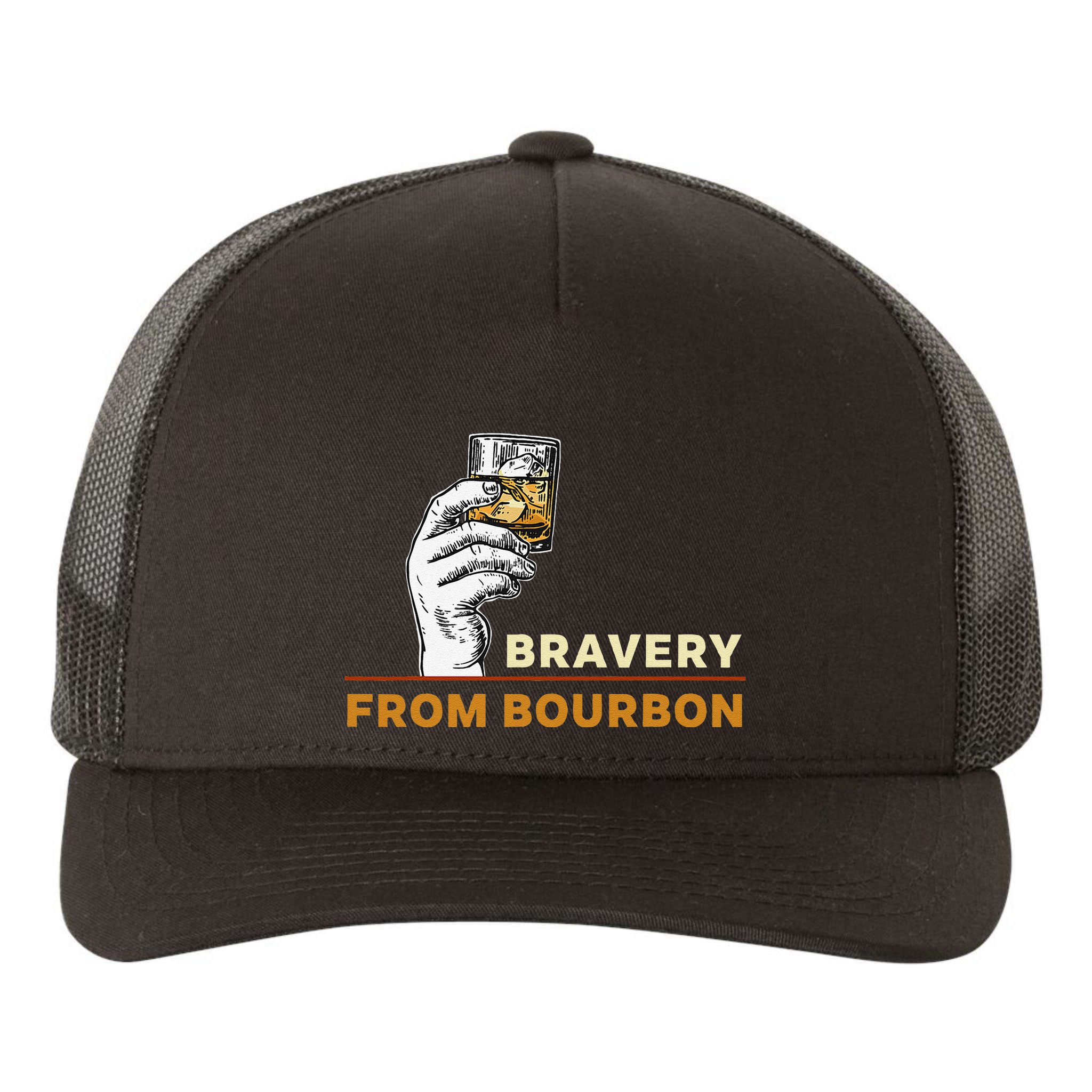 Whisky Drinkers Bravery Bourbon Drinkers Lovers Boho Yupoong Adult 5-Panel Trucker Hat