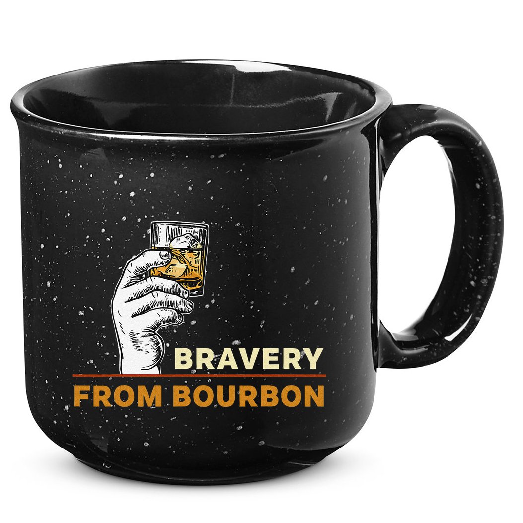 Whisky Drinkers Bravery Bourbon Drinkers Lovers Boho 15oz Campfire Ceramic Mug