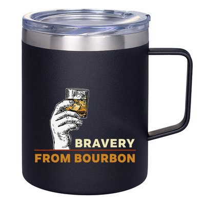 Whisky Drinkers Bravery Bourbon Drinkers Lovers Boho 12oz Stainless Steel Coffee Mug