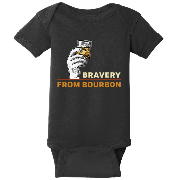 Whisky Drinkers Bravery Bourbon Drinkers Lovers Boho Baby Bodysuit