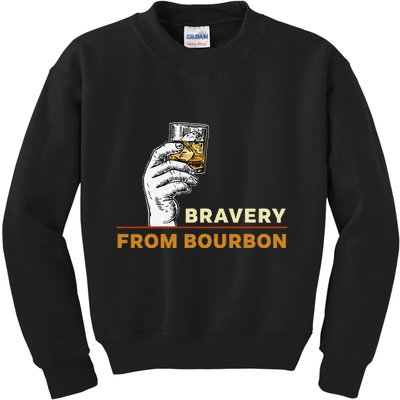 Whisky Drinkers Bravery Bourbon Drinkers Lovers Boho Kids Sweatshirt