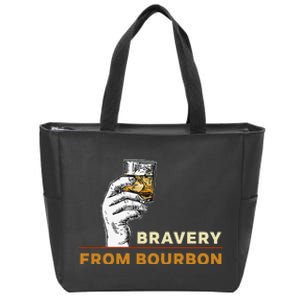 Whisky Drinkers Bravery Bourbon Drinkers Lovers Boho Zip Tote Bag