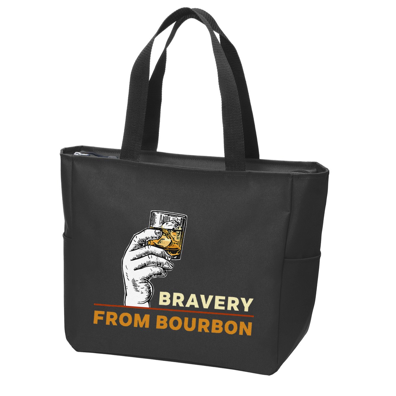 Whisky Drinkers Bravery Bourbon Drinkers Lovers Boho Zip Tote Bag