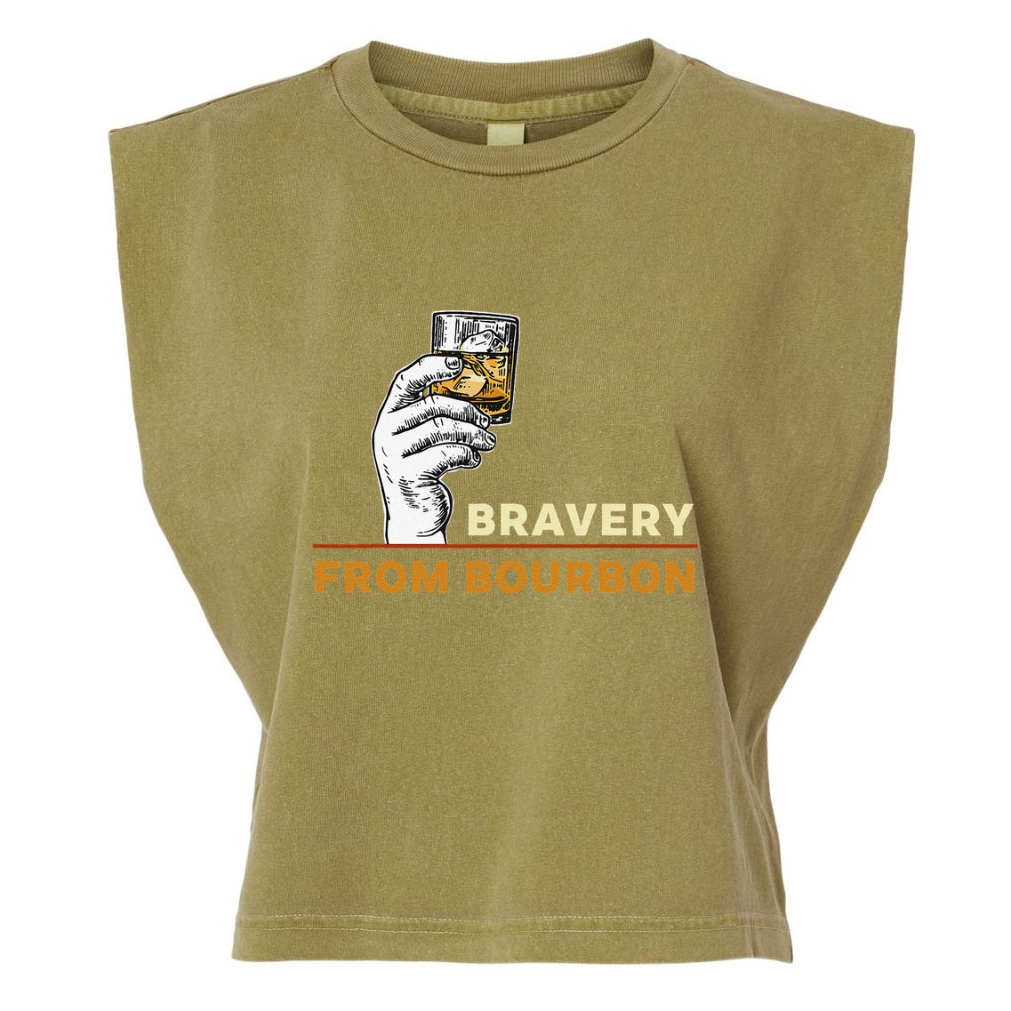 Whisky Drinkers Bravery Bourbon Drinkers Lovers Boho Garment-Dyed Women's Muscle Tee