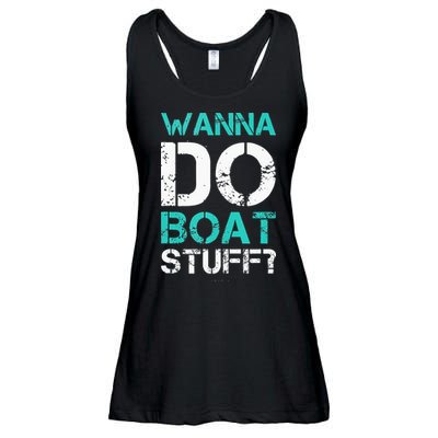 Wanna Do Boat Stuff Tanks Funny Cruise Lake Vacation TankTop Ladies Essential Flowy Tank