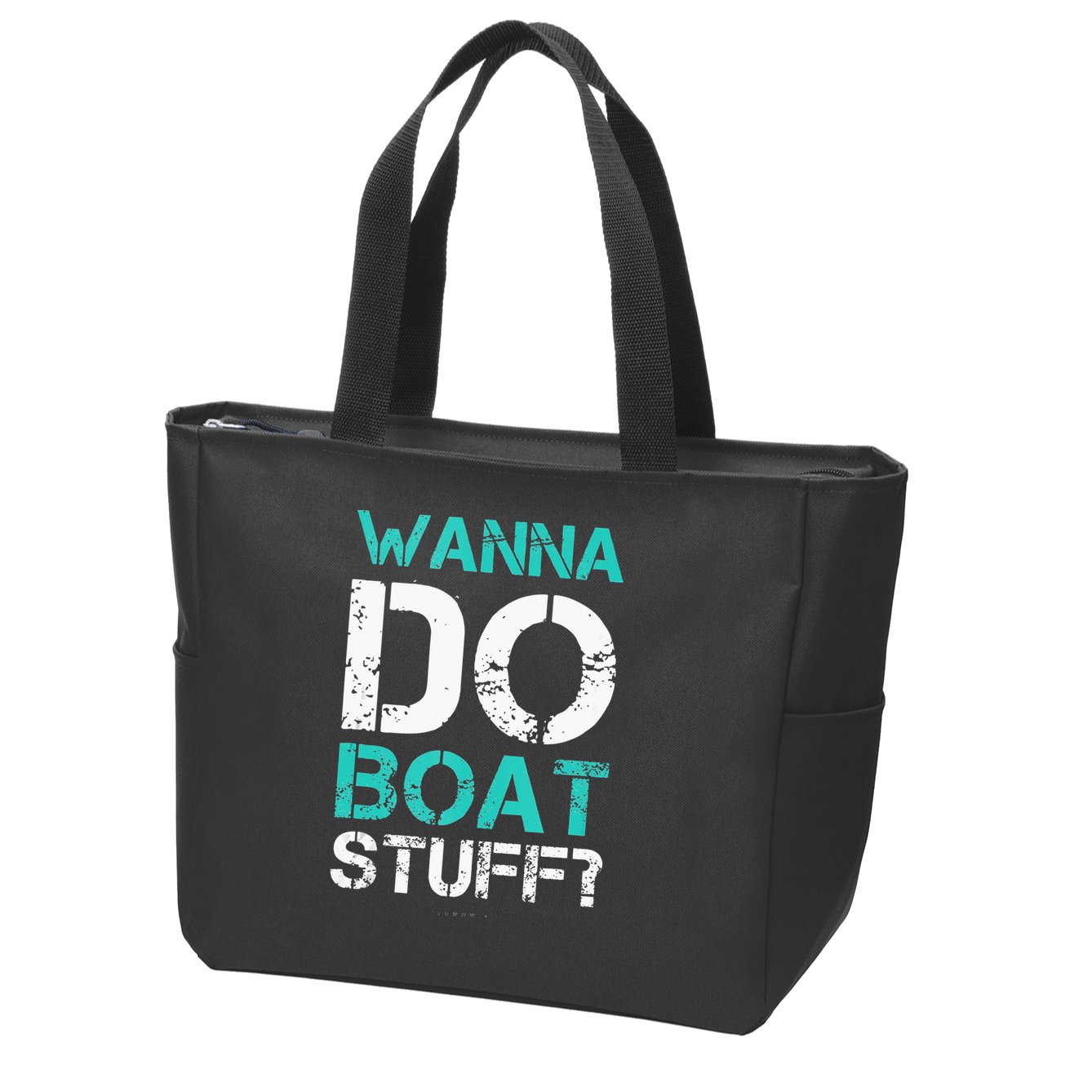 Wanna Do Boat Stuff Tanks Funny Cruise Lake Vacation TankTop Zip Tote Bag