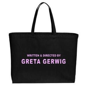 Written Directed By Greta Gerwig Cotton Canvas Jumbo Tote