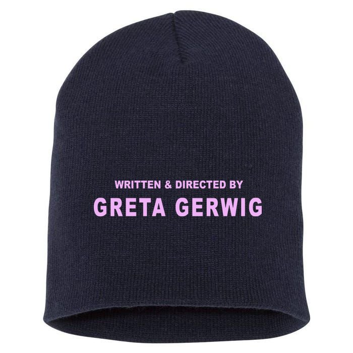 Written Directed By Greta Gerwig Short Acrylic Beanie