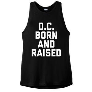 Washington D.C. Born And Raised Ladies PosiCharge Tri-Blend Wicking Tank