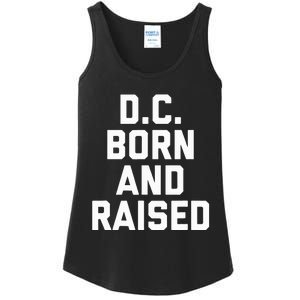 Washington D.C. Born And Raised Ladies Essential Tank