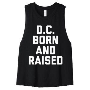 Washington D.C. Born And Raised Women's Racerback Cropped Tank