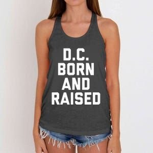 Washington D.C. Born And Raised Women's Knotted Racerback Tank