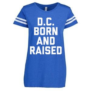 Washington D.C. Born And Raised Enza Ladies Jersey Football T-Shirt