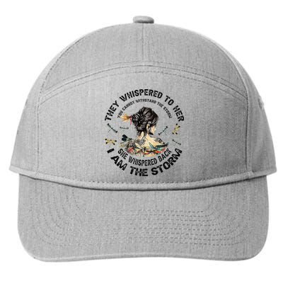Womens Dragonfly Black Women She Whispered Back I Am The Storm 7-Panel Snapback Hat