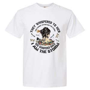 Womens Dragonfly Black Women She Whispered Back I Am The Storm Garment-Dyed Heavyweight T-Shirt