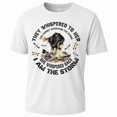 Womens Dragonfly Black Women She Whispered Back I Am The Storm Performance Shirt