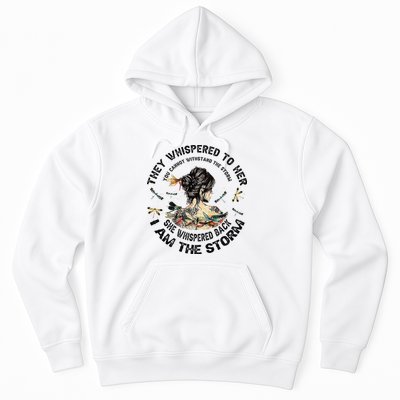 Womens Dragonfly Black Women She Whispered Back I Am The Storm Hoodie