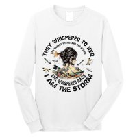 Womens Dragonfly Black Women She Whispered Back I Am The Storm Long Sleeve Shirt