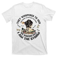 Womens Dragonfly Black Women She Whispered Back I Am The Storm T-Shirt