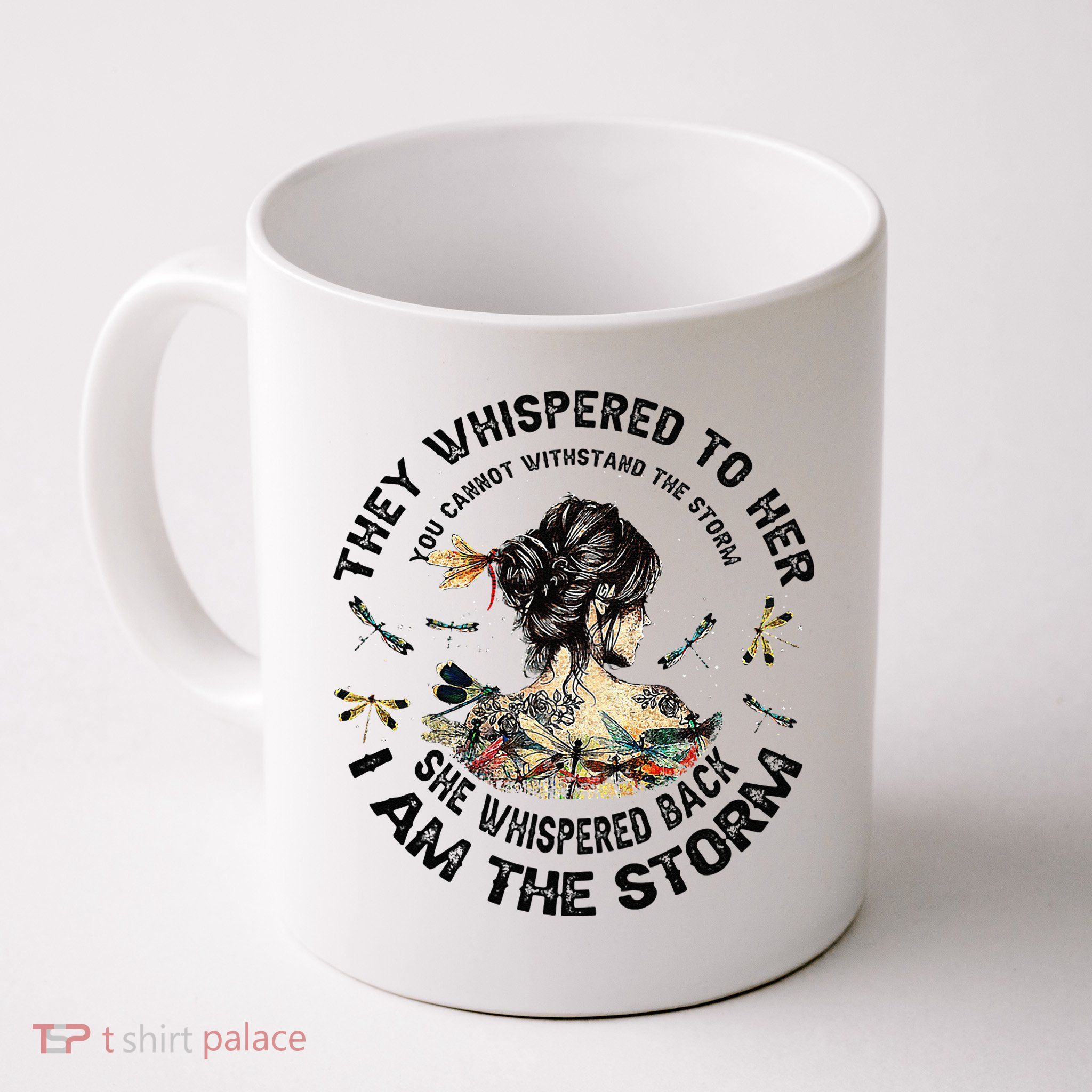 Womens Dragonfly Black Women She Whispered Back I Am The Storm Mug