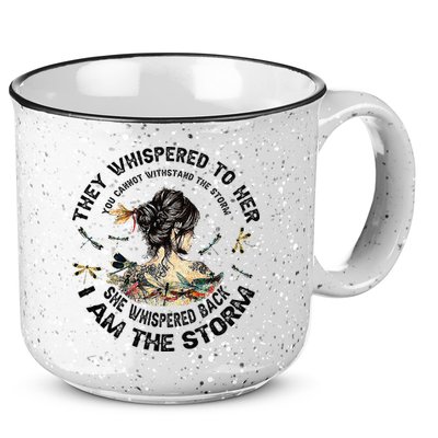 Womens Dragonfly Black Women She Whispered Back I Am The Storm 15oz Campfire Ceramic Mug