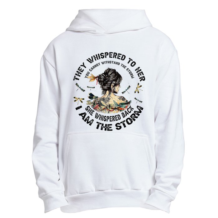 Womens Dragonfly Black Women She Whispered Back I Am The Storm Urban Pullover Hoodie