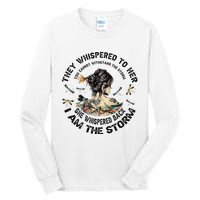 Womens Dragonfly Black Women She Whispered Back I Am The Storm Tall Long Sleeve T-Shirt