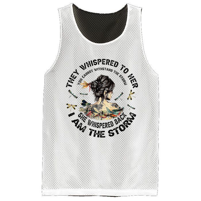 Womens Dragonfly Black Women She Whispered Back I Am The Storm Mesh Reversible Basketball Jersey Tank