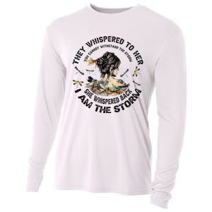 Womens Dragonfly Black Women She Whispered Back I Am The Storm Cooling Performance Long Sleeve Crew