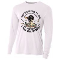 Womens Dragonfly Black Women She Whispered Back I Am The Storm Cooling Performance Long Sleeve Crew