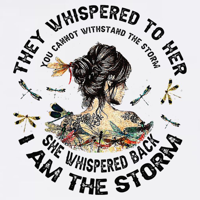 Womens Dragonfly Black Women She Whispered Back I Am The Storm Womens Tank Top
