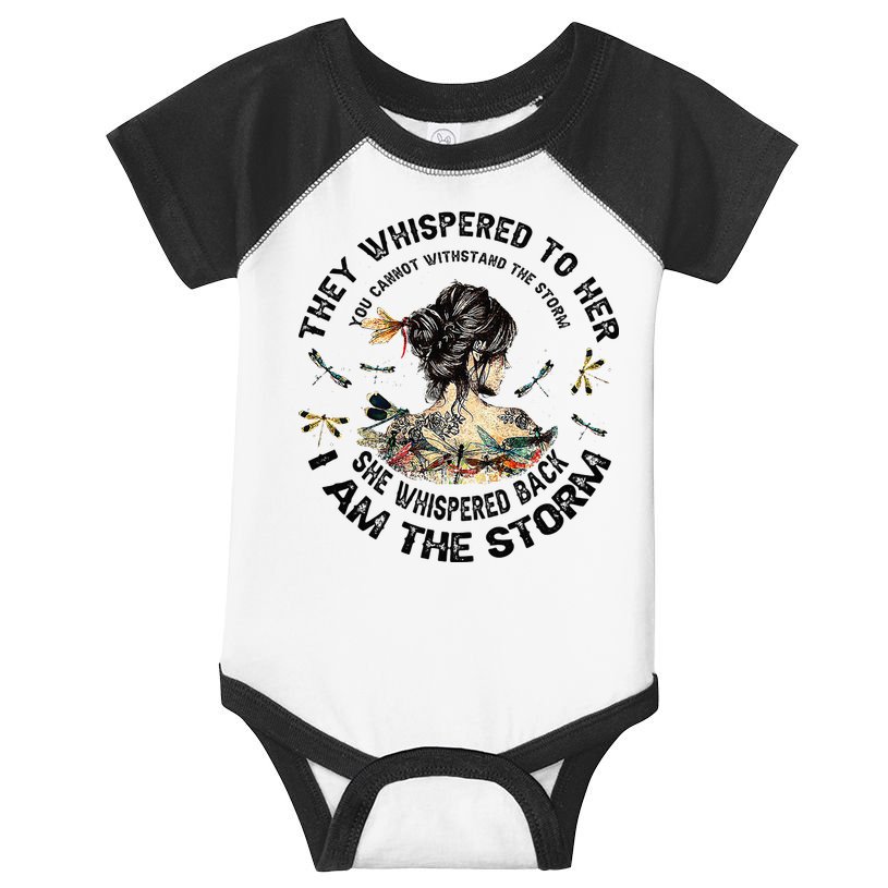 Womens Dragonfly Black Women She Whispered Back I Am The Storm Infant Baby Jersey Bodysuit