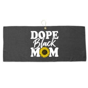 Wo Dope Black Mom Afro American Messy Bun Mathers Day Gift Large Microfiber Waffle Golf Towel