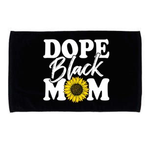 Wo Dope Black Mom Afro American Messy Bun Mathers Day Gift Microfiber Hand Towel