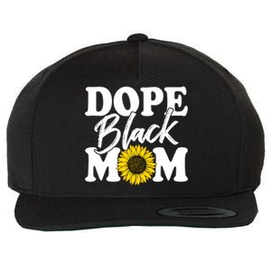 Wo Dope Black Mom Afro American Messy Bun Mathers Day Gift Wool Snapback Cap