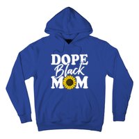 Wo Dope Black Mom Afro American Messy Bun Mathers Day Gift Hoodie