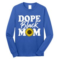 Wo Dope Black Mom Afro American Messy Bun Mathers Day Gift Long Sleeve Shirt