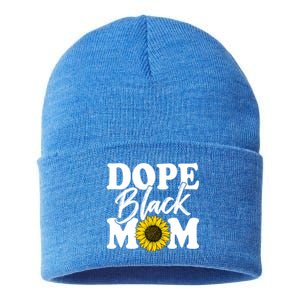 Wo Dope Black Mom Afro American Messy Bun Mathers Day Gift Sustainable Knit Beanie