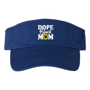 Wo Dope Black Mom Afro American Messy Bun Mathers Day Gift Valucap Bio-Washed Visor