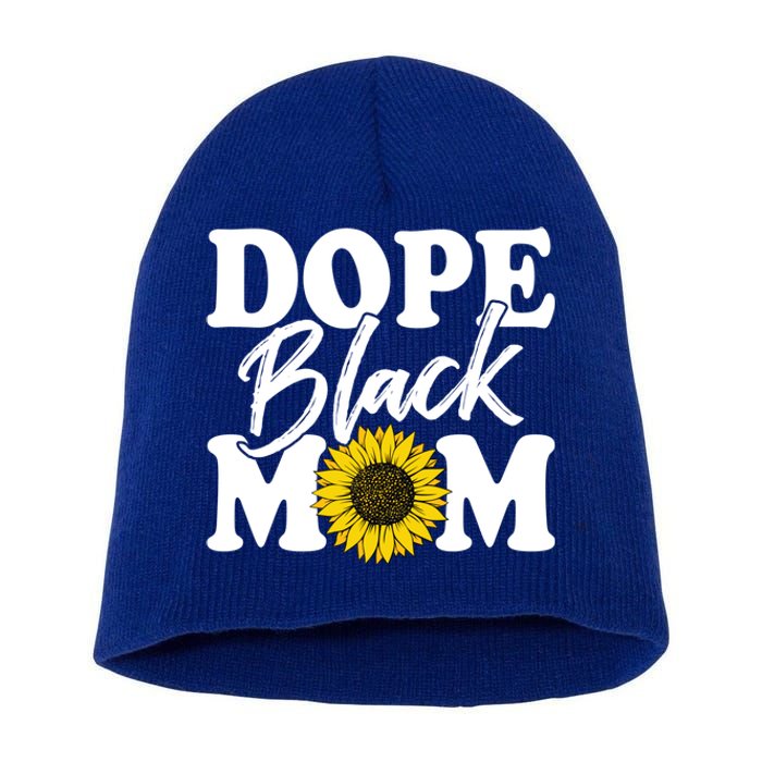 Wo Dope Black Mom Afro American Messy Bun Mathers Day Gift Short Acrylic Beanie