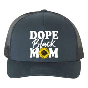 Wo Dope Black Mom Afro American Messy Bun Mathers Day Gift Yupoong Adult 5-Panel Trucker Hat