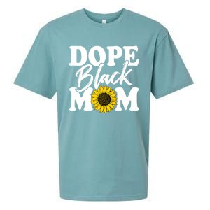 Wo Dope Black Mom Afro American Messy Bun Mathers Day Gift Sueded Cloud Jersey T-Shirt