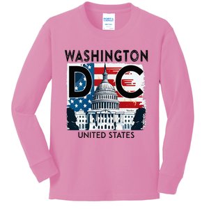 Washington Dc Capitol Hill Usa Souvenirs Kids Long Sleeve Shirt