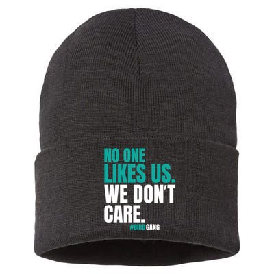 We Dont Care No One Likes Us Vintage Sustainable Knit Beanie