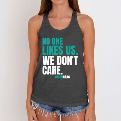 We Dont Care No One Likes Us Vintage Women's Knotted Racerback Tank